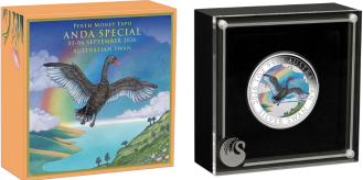 Perth Money Expo - 2026 Australian Swan 1oz Silver Coloured Coin (Perth Mint)